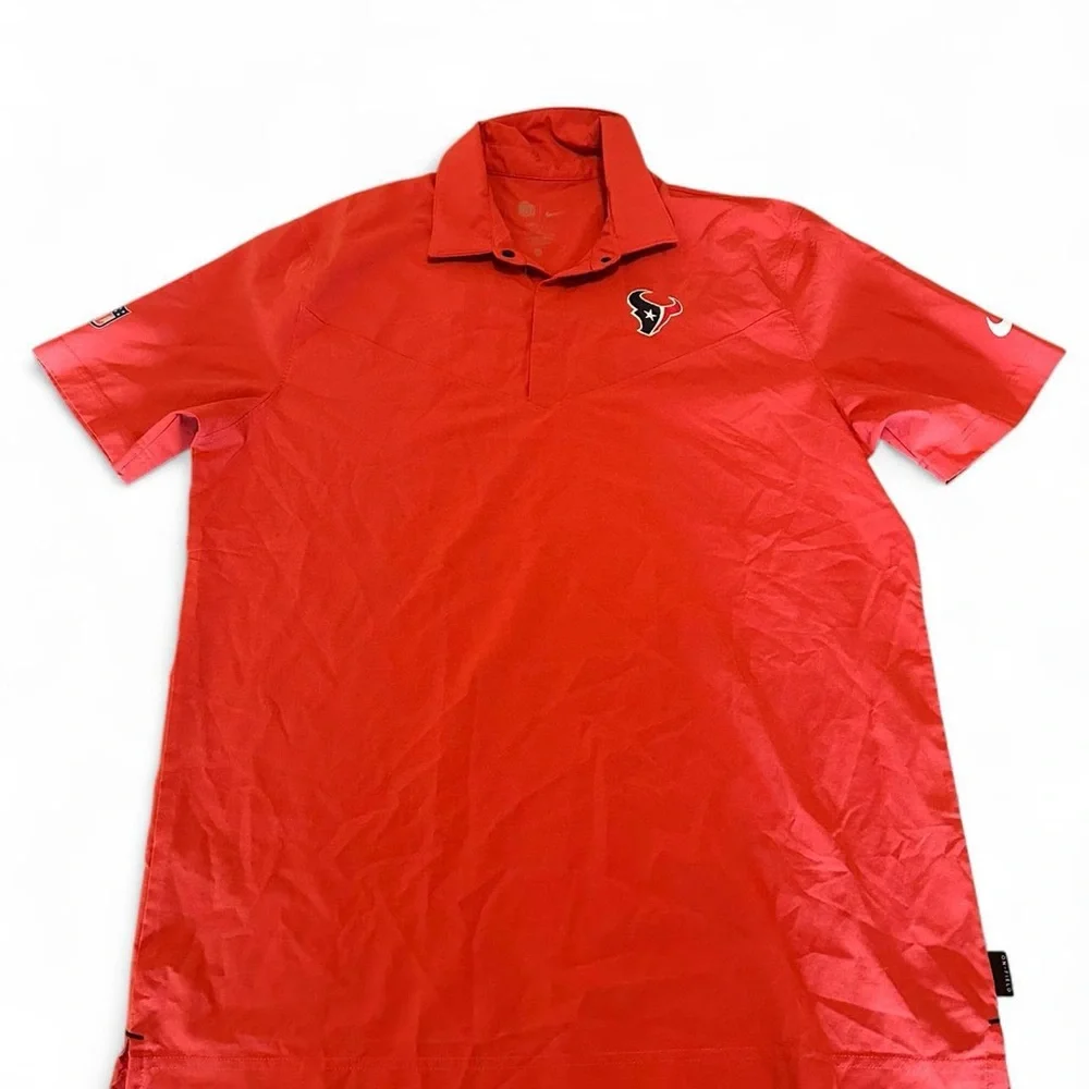 Houston Texans Nike NFL On Field Apparel Dri-Fit Polo Men's Large Red‎